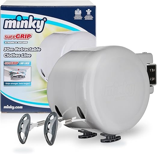 Minky Cuerda Retractable para Tender en Exterior - 30 m (2x15m)