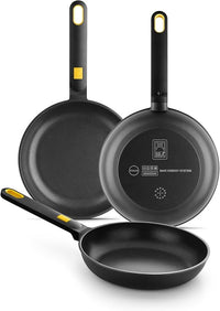 BRA Daily Pro | Set 3 sartenes alum. fundido 20-24 - 28 cm antiadh.
