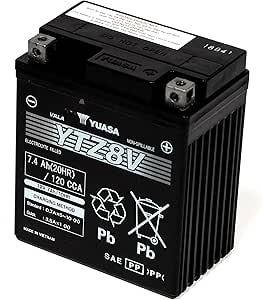 Yuasa YTZ8V 12V 120 CCA Batería de moto AGM VRLA de alto rendimiento y libre de mantenimiento