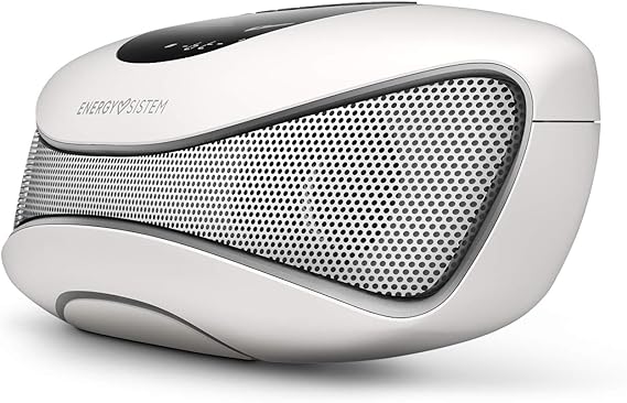 Energy Sistem Speaker FS2 Altavoz portátil con Bluetoothy Tecnología True Wireless (Bluetooth 5.0, TWS, 12W, USB/SD, Audio-In, Manos Libres y Display) -Blanco