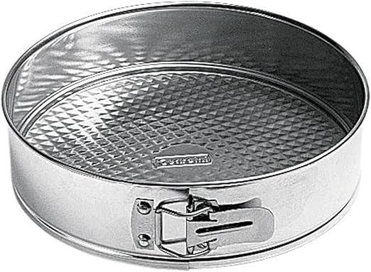 Haus und Küche Guardini, Molde Desmontable con 1 Base Ø 30 cm, Hojalata para Tartas, Plata, Made in Italy, Línea Selenia