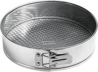 Haus und Küche Guardini, Molde Desmontable con 1 Base Ø 30 cm, Hojalata para Tartas, Plata, Made in Italy, Línea Selenia