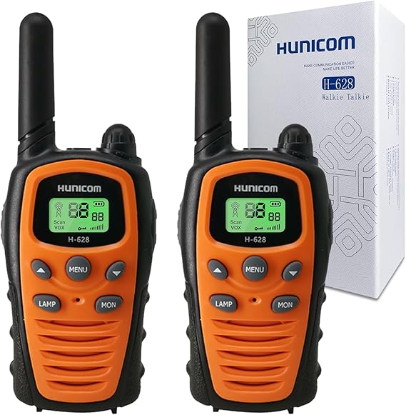 Walkie Talkies para adultos Radio de gran alcance - PMR, VOX Manos Libres 5 km con Linterna LED Retroiluminación