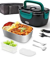 Fiambrera eléctrica de 1,5 L, 55 W, para almuerzo caliente de 220 V, 12 V, 24 V, Fiambreras Comida Trabajo, Calentador de Comida para Coche para Coche, Camión, Viajes y Oficina