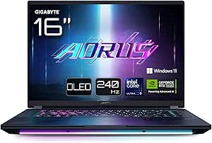 PC portable gaming Gigabyte Aorus Master 16 BZHC6FRE65SP 16 WQXGA 240 Hz Intel® Core™ Ultra 9 32 Go RAM 2 To SSD Nvidia GeF