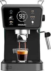 Cecotec Cafetera Express Power Espresso Touch ColdBrew. 1350W, Café en Frío, Espresso y Cappuccino, 20 Bares de Presión, Vaporizador Orientable, Táctil, Depósito de Agua 1,5L y de Leche 550ml