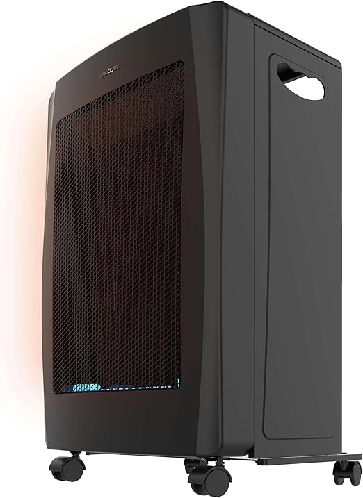 Cecotec Estufa de Gas Llama Azul Plegable ReadyWarm 4500 BlueFlame Foldable. 4200 W, 2 Niveles de Potencia, Encendido Piezoeléctrico, Triple Sistema de Seguridad, Bombonas 15Kg