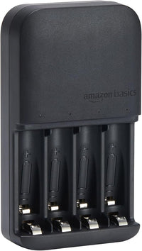 Thumbnail for Amazon Basics Batterieladegerät für AA- und AAA-NiMh-Akkus, EU-Stecker, Für 4 Batterien, Schwarz