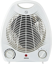 Jocca - Calefactor Eléctrico de aire caliente 2000W | Calefactor Estufas Baño | Función calor y ventilador | 2 velocidades | Asa para facilitar transporte