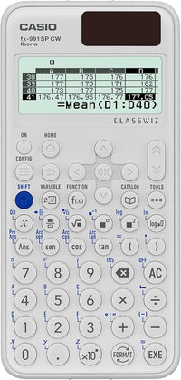 Casio FX-991SP CW - Calculadora Científica, Recomendada para el Curriculum Español y Portugués, 5 Idiomas, más de 560 Funciones, Solar, Color Blanco