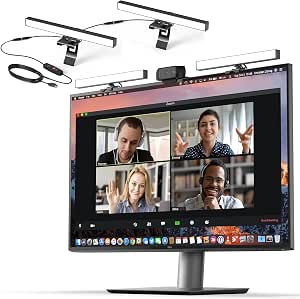 HumanCentric Videokonferenzbeleuchtung – Webcam-Licht für Streaming, LED-Monitor- und Laptop-Licht für Videokonferenzen, Zoom-Beleuchtung für Computer, ersetzt Ringlicht für Zoom-Meetings, Doppel-Kit