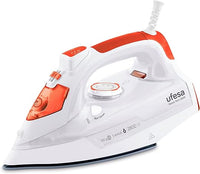 Ufesa Steam Tech 2800 Plancha Vapor Vertical y Horizontal, 2800 W, Golpe de Vapor Max 180 g, Suela Cerámica, Vapor o en Seco, Triple Sistema Antical, Blanco / Rojo