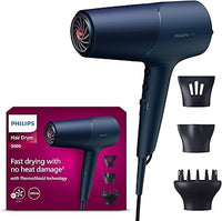 Thumbnail for Philips Secador de Pelo Serie 5000, 2300w, con Tecnología ThermoShield, Boquilla UltraEstrecha, Boquilla Estrecha y Disfusor, BHD510/20, Negro