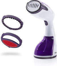 Tristar ST-8916 Plancha vertical portátil, Salida de Vapor Continua de 20 g/min, 2 Cabezales de Cepillo, Plancha de Viaje y hogar, Mata Las bacterias y los ácaros del Polvo, 1200 W, Plástico, Morado