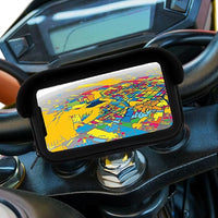Sovica Soporte movil para Moto con Cargador 2.1A Carga rapida Funda Protectora Visera antireflejos Valida para Smartphones hasta 7