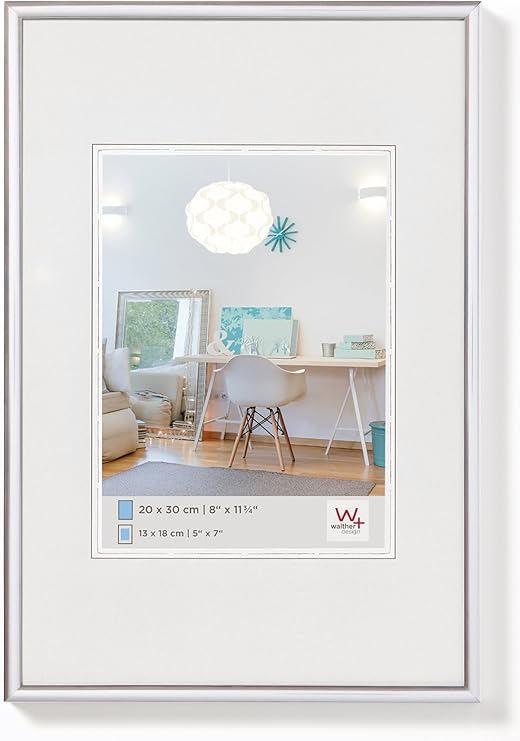 walther design KV030S New Lifestyle marco de fotos de plástico, 20x30 cm, plata