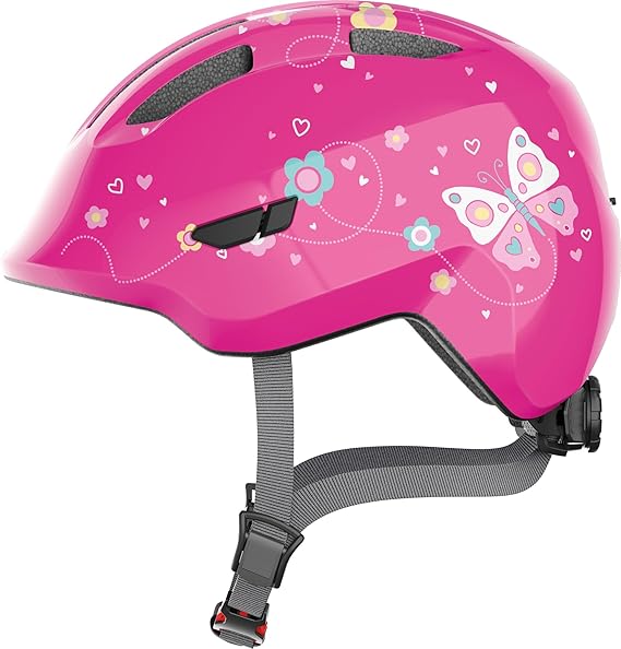 Casco infantil talla M  con ajuste bajo, diseños adaptados a los niños y espacio para una coleta - para niñas y niños ABUS Smiley 3.0