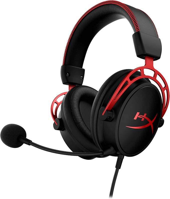 HyperX Cloud Alpha – Cascos de Gaming con cable trenzado extraíble, compatibles con PS4, Xbox One y platformas de 3.5 mm