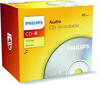 Philips CD-R CR7A0NJ10/00 - (700 MB, 80 min), paquete de 10 unidades