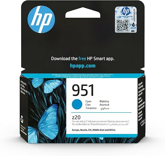 HP 951 CN050AE, Cian, Cartucho de Tinta Original, de 700 páginas, para impresoras HP Officejet Pro serie 8600, 8100, 251dw y 276sw