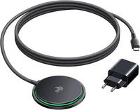 INIU Cargador Inalámbrico iPhone, 15W Certificado Qi2 Base Carga Rápida Magnética de Refrigeración, Mag-Safe Wireless Charger for iPhone 17 16 15 14 13 12 Pro Max AirPods 4 3 (con Adaptador USB C 20W)