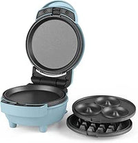 Giles & Posner 3 en 1 Mini-Bites Maker – Donuts, gaufres & pancakes, plaques antiadhésives, préchauffage 3 min, pieds antidérapants, facile à nettoyer, voyants, 400W