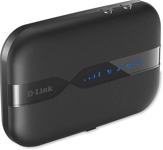 D-Link Router móvil 4G para SIM de datos (4G/LTE, 3G, WiFi N hasta 150 Mbps, WPS, batería 2000 mAh, WPA2), Negro, N300 Mbps