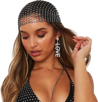 Diadema brillante para mujer, bandana para el pelo, pañuelo para la cabeza de bailarina del vientre, pañuelo elástico para la cabeza, gorro brillante, accesorio para fiestas de discoteca, accesorio