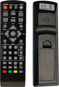 LEYF Control Remoto Universal 7 en 1 Compatible con Receptor DVB-T TNT Strong, Engel, Metronic, Strom, LiveTNT, Xoro - Remote Control, decodificador Compatible