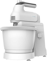 Cecotec Batidora de Varillas PowerTwist 500 Gyro. 500 W, Bol Autogiratorio de 3,5L de Capacidad, 5 Niveles de Velocidad, Función Turbo, Diseño Ergonómico, 3 Accesorios