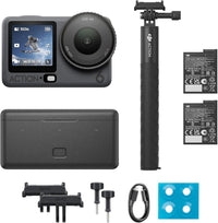 DJI Osmo Action 6 Standard Combo, podwodna kamera sportowa z matrycą kwadratową 1/1,1″ i pamięcią 50 GB, zmienną przysłoną f/2,0–f/4,0, odporna na zimno, 4 godziny pracy na akumulatorze, 8K