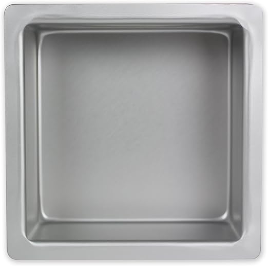 PME Cuadrado Molde para Pastel de Aluminio, Plateado, 9 x 9 x 4 Pulgadas