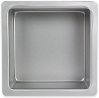 PME Cuadrado Molde para Pastel de Aluminio, Plateado, 9 x 9 x 4 Pulgadas