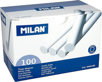TIZA MILAN C/100 BLANCA LIBRE DE TODO TIPO DE ALERGENOS (2404100)