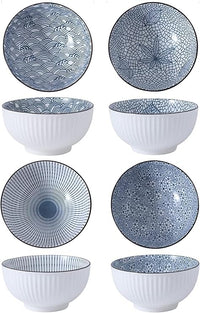 ZPPLD Juego 4 Cuencos Cereales Porcelana,Cuencos De Cereales PequeñOs,Cuencos De Postre De CeráMica, Ensaladera, Cuenco De Hielo, Cuenco Para,Apto Para Microondas Y Lavavajillas. (C)