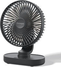 OCOOPA Ventilador USB Silencioso, 16cm Oscilante de Escritorio Con Batería Recargable 4000mAh, Portátil, 4 Velocidades Para Hogar, Cocina, Dormitorio, Oficina, Plata