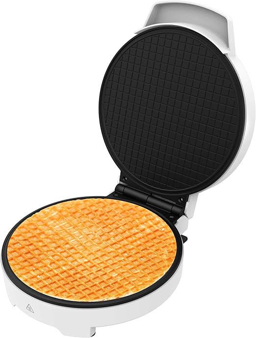 Cecotec Gofrera Eléctrica Fun Gofrestone Cone. 1000W, Acabados En Acero Inoxidable, Conos de Helado y Barquillos Crujientes y Finos, Revestimiento Antiadherente, Indicador Luminoso
