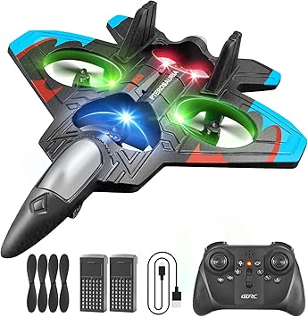 4DRC V32 RC Aviones de Espuma teledirigidos para niñas, niños y Adultos de 8 a 16 años, Aviones de Combate con Luces, Regalos de Juguetes para niños, Adultos y Principiantes, Rosa
