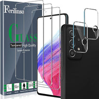 Thumbnail for Ferilinso Protector de Pantalla Diseñado para Samsung Galaxy A53 5G, 3 Piezas HD Cristal Templado con 2 Piezas Protector de Lente de cámara, Funda Amistoso, Dureza 9H, Sin Burbujas