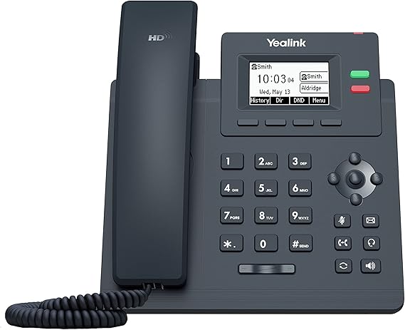 Yealink SIP-T31 Teléfono IP 2 Cuentas Sip con PSU Negro