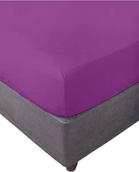 Miracle Home. Sábana Bajera 100% Microfibra cepillada, Ajustable, elástica y antipeeling. 135X200. Cama 135. Violeta