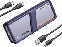 UGREEN Caja SSD M.2 NVMe 40Gbps, Carcasa M.2 PCIe UASP Trim USB 4.0 de 2230/2242/2260/2280 con M-Key o M+B Key Compatible con 970 EVO Plus 980 Pro WD SN770 Kingston