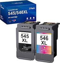 Washope 545XL 546XL Multipack Kompatibel für Canon Druckerpatronen 545 546 PG-545 CL-546 für TR4600 TR4551 MX495 TR4550 MX490 MG2550S TS3151 TS3150 TS3350 TS3450 TS3355 (545 XL Schwarz, 546 XL Color)