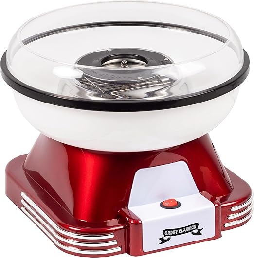 Gadgy Máquina de Algodón de Azúcar en Casa – Cotton Candy Machine de Diseño Retro – Máquina de Algodones de Azúcar o Caramelos - Ideal para Fiestas de Cumpleaños