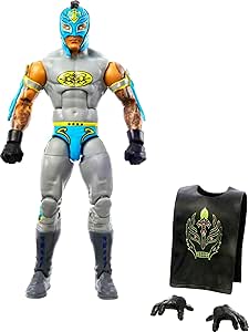Mattel WWE Elite Collection Top Picks - Juego de figuras de acción y accesorios, Rey Mysterio de 6 pulgadas, coleccionable con articulación y piezas intercambiables