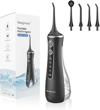 Sawgmore Munddusche Kabellos, Professionelle Elektrischer Zahnreiniger mit 4 Modi und 4 Ersatzdüsen, USB wiederaufladbar, IPX7 wasserdicht, Zahnreinigung, ideal für Zuhause und auf Reisen