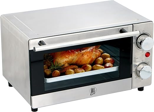 All Ride Horno - Horno de 24 v Camion - Mini Horno para Viajes en Camión o Caravana - 300 Vatios - 9 Litros - Acero Inoxidable