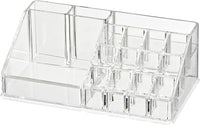WENKO Kosmetik Organizer Femme - con 16 Aufteilungen, Acryl, 22.5 x 8 x 12.5 cm, Transparent