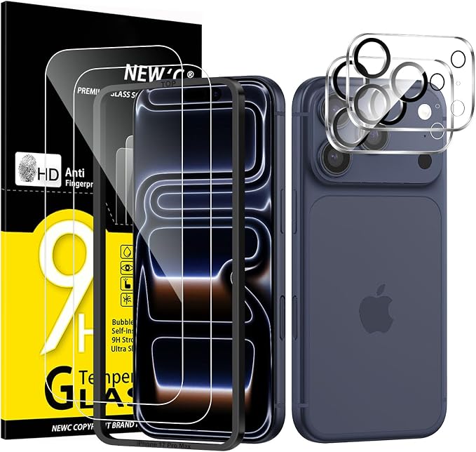 NEW'C Protector Pantalla para iPhone 17 Pro Max + Protector de Camara
