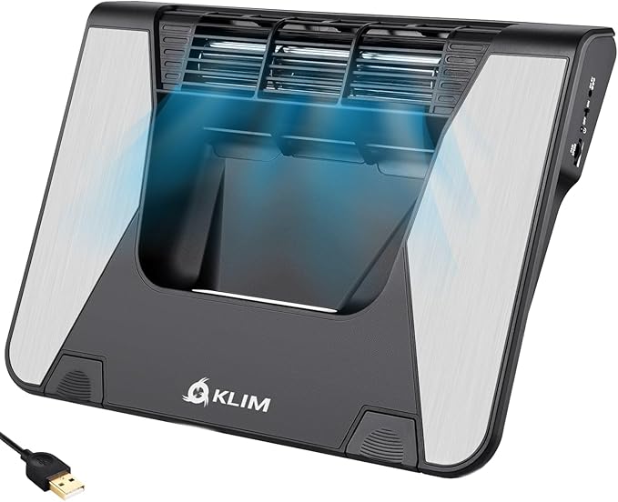 KLIM Airflow + Base Refrigeradora Portatil Nueva VERSIÃ“N + Turbina de Flujo Cruzado para Mayor Rendimiento + Materiales de Calidad, 5 aÃ±os de garantÃ­a + 10-17"